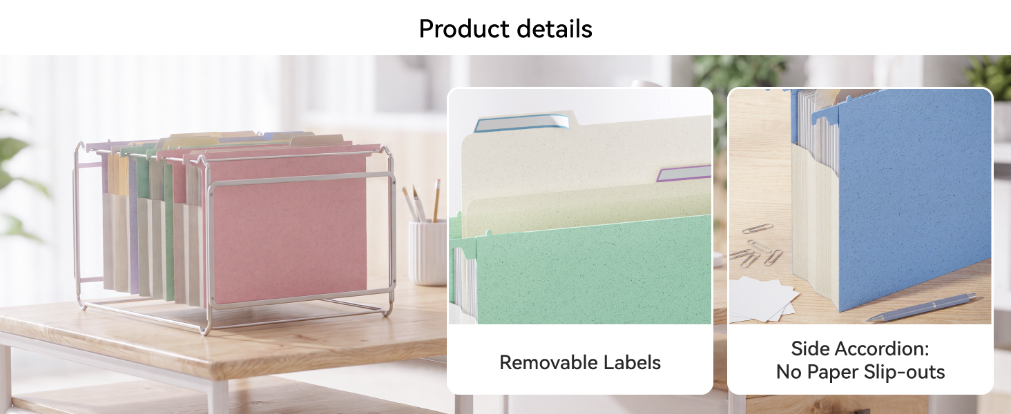 Wheat Straw Expanding Hanging File Folders