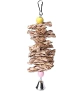 DPWOUM Parrot Parakeet Bird Chew Toy, Small Pet Chewing, Mental Stimulation, Foraging, Brown, 1 I...