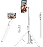 ATUMTEK 55" Selfie Stick Tripod, All-in-one Extendable Aluminum Phone Tripod with Rechargeable Bl...