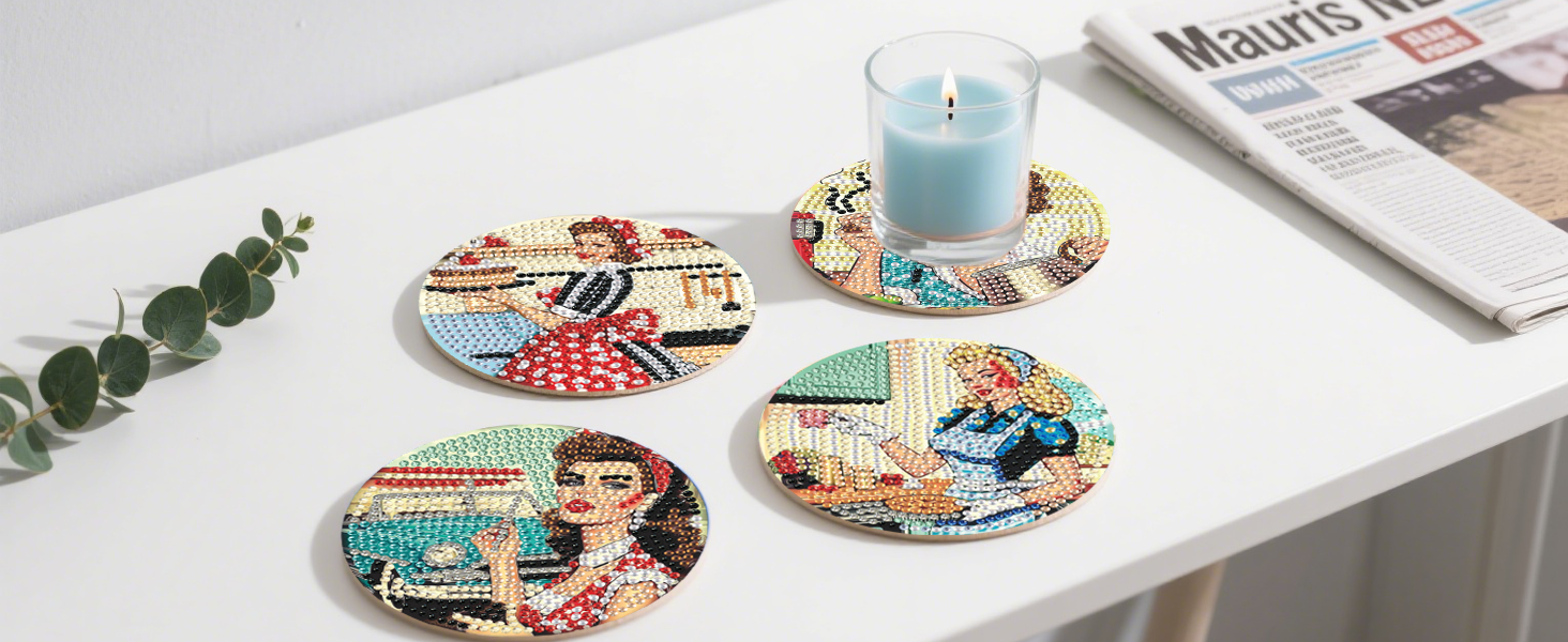 Diamond Art Coasters Kit
