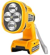 GRVODFRTA Cordless LED Work Light for Dewalt 18V 20V Max Battery 1120LM LED Outdoor Spotlight Fla...