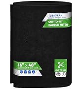 Cut to Fit Activated Carbon Filter Sheet 16” x 48” - Activated Carbon Air Filter for Air Purifier...