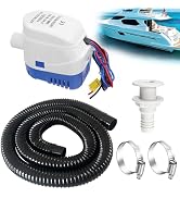 maierke 1-1/8 Boat Bilge Pump Hose Kit,1100gph Electric 12v Bilge Pump Can Choose,1-1/8 Dia 6 FT ...