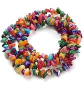 HAAMIIQII 5-8mm Colorful Shell Chips Genuine Real Freeform Chip Loose Gemstone Energy Healing Bea...