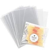 200Pcs Candy Treat Bags 4" x 6" Clear Cellophane Bag Thickening Plastic Party Favor Pastry Bags f...