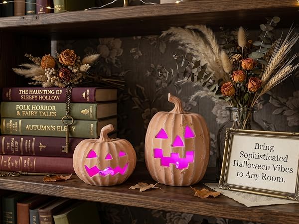 Terracotta pumpkin lights