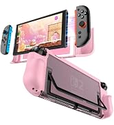 FIWWAT Dockable Protective Case for Nintendo Switch 2, TPU Ergonomic Grip Cover with Foldable Joy...