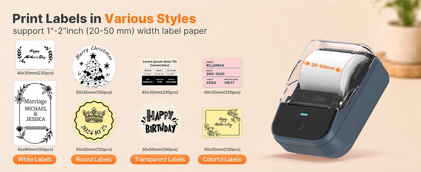 label maker machine with tape label printer thermal printer sticker printer thermal label printer