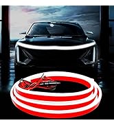 Car LED Hood Light Strip, 70 Inch 12V Flexible Waterproof Daytime Running Lights for Car, Univers...