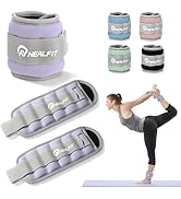 NEALFIT Ankle Wrist Weights, Adjustable Arm Leg Weights for Women Men, Secure Fit Non-Slip Exerci...