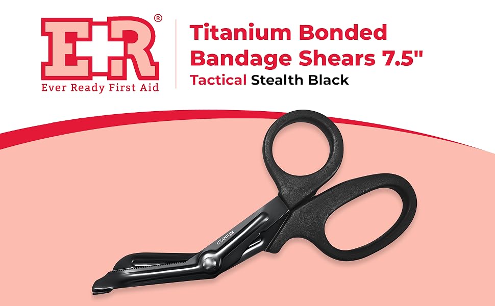 Ever Ready First Aid Autoclavable Titanium Bonded Bandage Shears 7 1/4" Bent