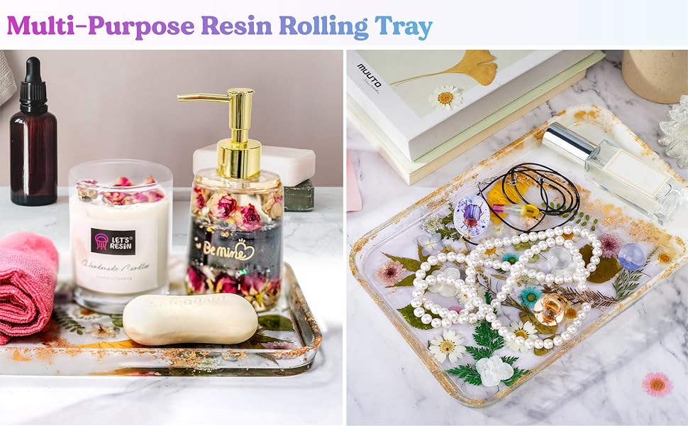 multi-purpose resin rolling tray mold