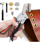 Dntorx Grommet Tool Kit, 3/8 Inch 10Mm, 500 Gold Eyelets | Metal Pliers, Smooth Burr-Free Finish,...
