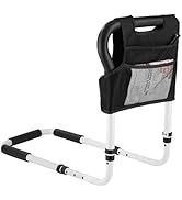 Bed Rails for Elderly Adults Safety: Adjustable Bed Assist Rails for Seniors & Patients with Stor...