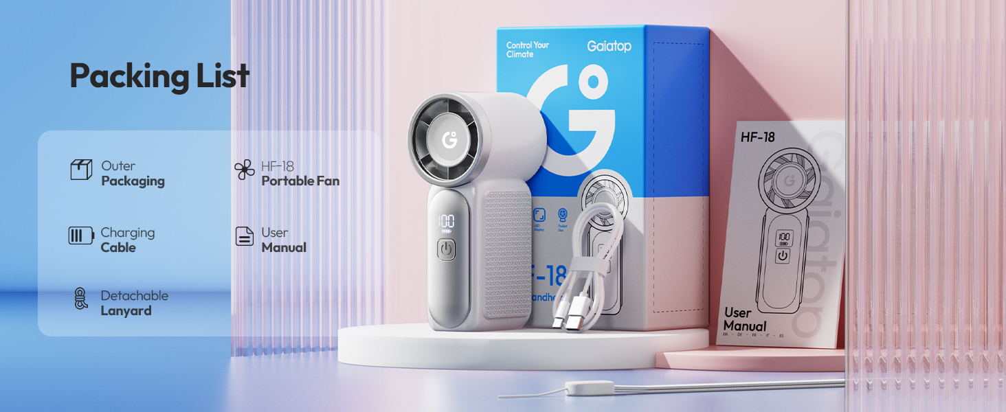 Gaiatop Portable Handheld Mini Fan