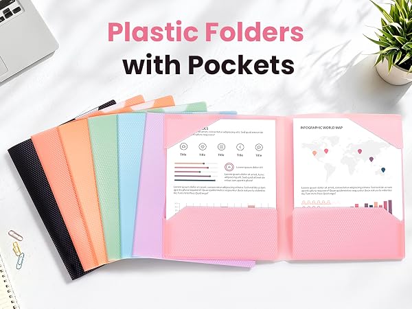 Plastic Folders with Pockets
