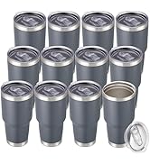 Cool Yoleb 30 oz Tumbler with Lid Stainless Steel Tumblers Bulk Vacuum Insulated Cup Reusable Pow...
