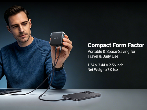 MINIX P140PRO Compact form gan charger