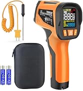 -40? to 1922? TEMIRUP Infrared Thermometer Temperature Gun with Thermocouple Probe, 30:1 Pyromete...