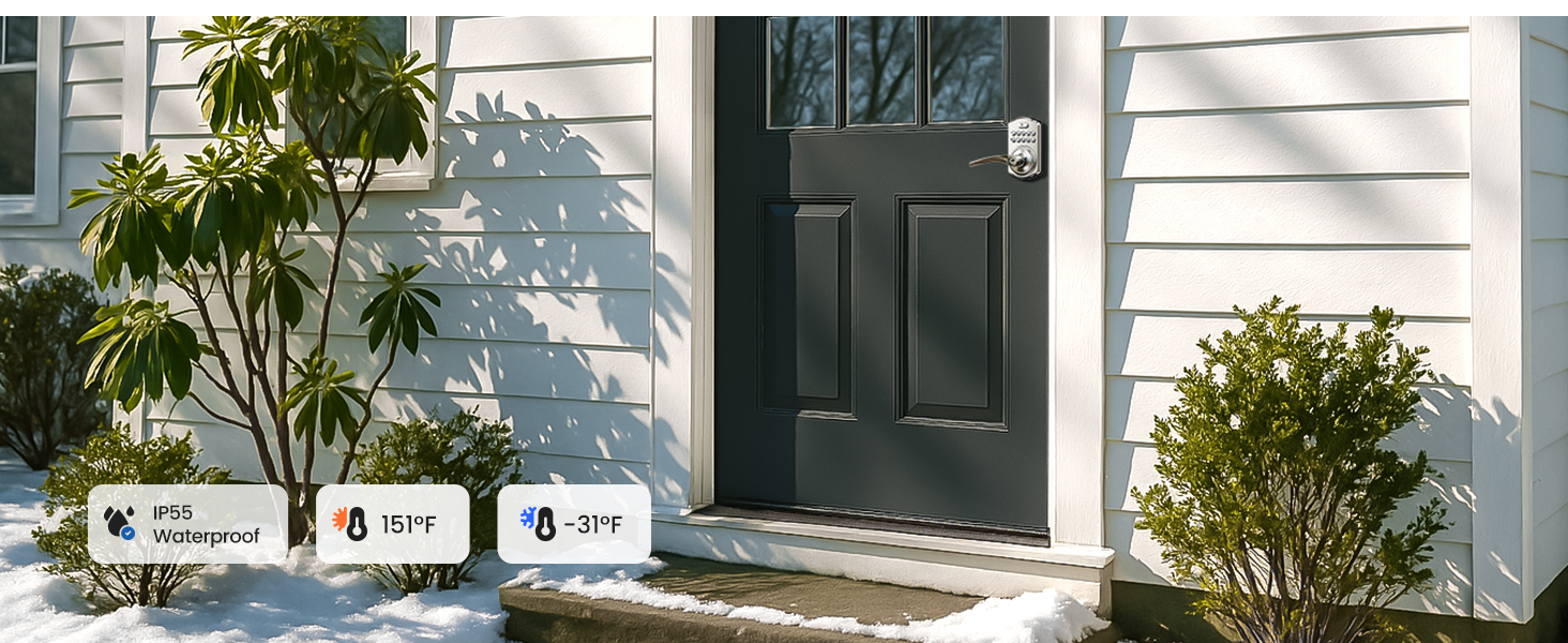 keypad door lock with handle