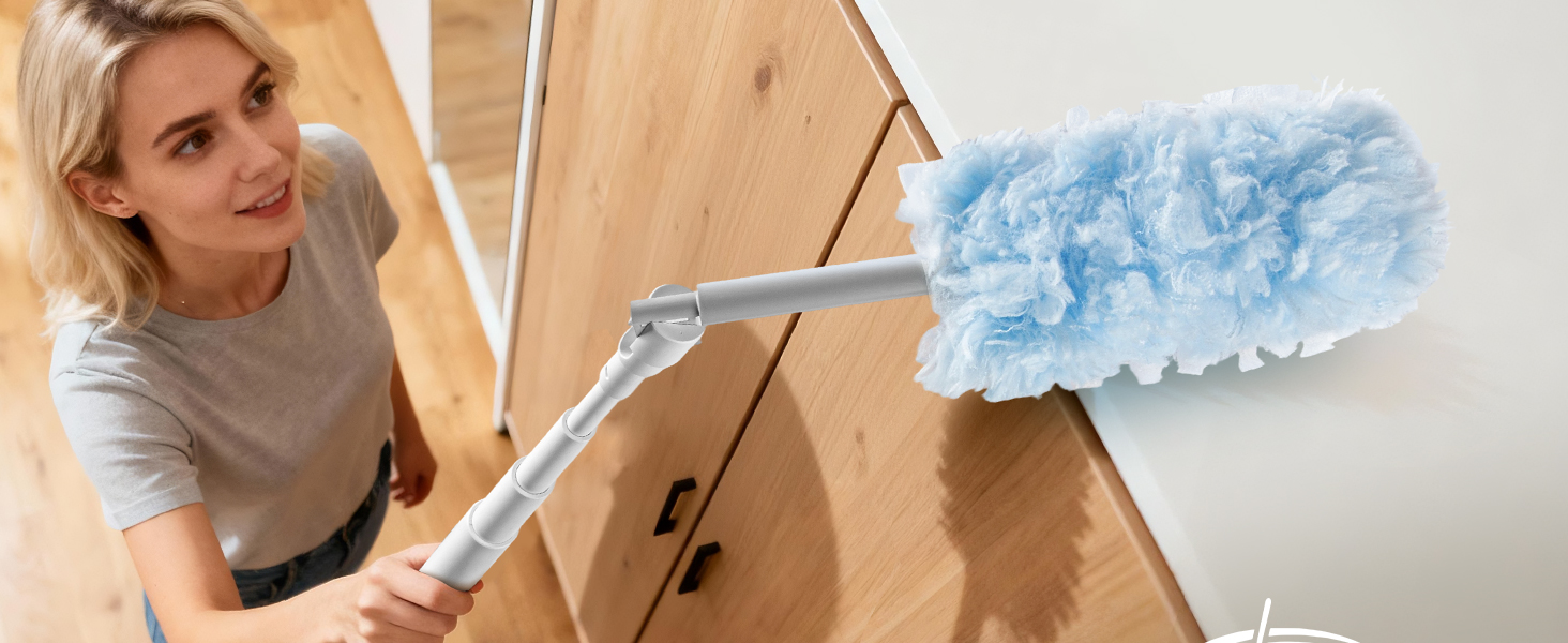Microfiber duster refill trapping dust and hair for effective cleaning without dust spread.