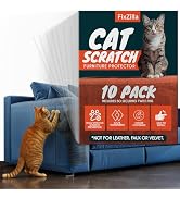 FixZilla Anti Cat Scratch Furniture Protector, 10-Pack Couch Protector from Cat Claws - Heavy-Dut...