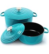 Chantal Enameled Cast Iron Cookware, 4 pc Set, Sea Blue