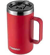 KXIAOCHEN 20oz Insulated Coffee Mug with Lid, Stainless Steel Coffee Cup, Double Wall Vacuum Coff...