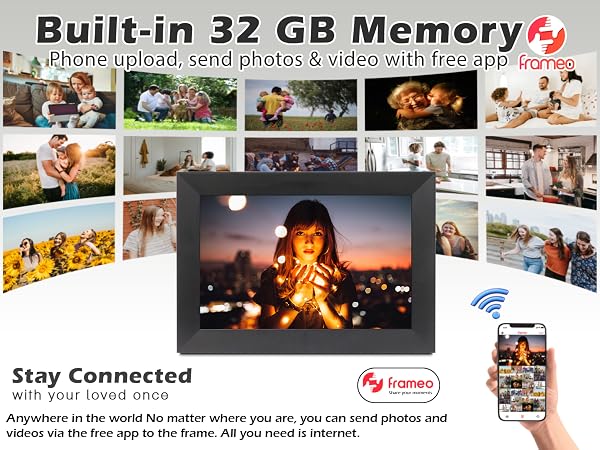 XElectron Digital Picture Frame, Photo Frame, WiFi Phonto Frame, HD Frame, Full HD Picture Frame