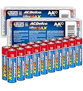 ACDelco UltraMAX 20-Count AA Batteries, Alkaline Battery with Advanced Technology, 10-Year Shelf ...