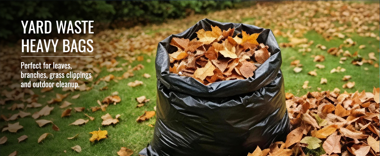 8 Gallon Trash Bags Heavy Duty - 30 Liters Black Garbage Bags Medium Leakproof and Unscented