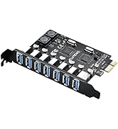 ELUTENG PCIE USB 3.0 Card 7 Ports PCI Expree to USB Expansion Card Super Speed 5Gbps PCI-e USB3 H...