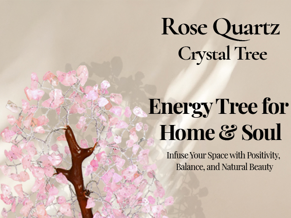 Rose Quartz Tree, Rose Quarts Crystal