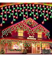 131 FT 1280 LED Christmas Lights Outdoor Decorations Super Long Clear Wire String Lights Plug in ...