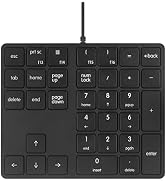 Merdia Numeric Keypads Wired Numpad 34 Keys External Mini Slim Keyboard Magic force for Financial...