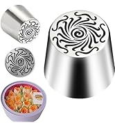 Hendiy Russian Piping Tips, Extra Large Russian Piping Tips Stainless Steel Flower Frosting Nozzl...