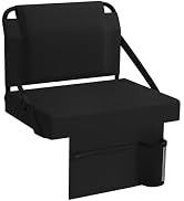 janiry Stadium Seat for Bleachers with Back Support,Portable Bleacher Chairs with Back and Cushio...