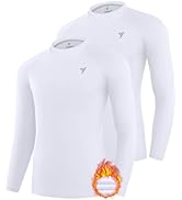 Youper Youth Boys & Girls Thermal Compression Shirt, Long Sleeve Fleece Baselayer Football Baseba...