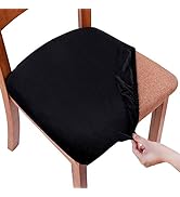 Smiry Velvet Seat Covers for Dining Room Chair Set of 4, Stretch Fit Removable Washable Chair Sea...