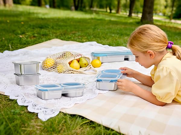 metal snack containers with lids
