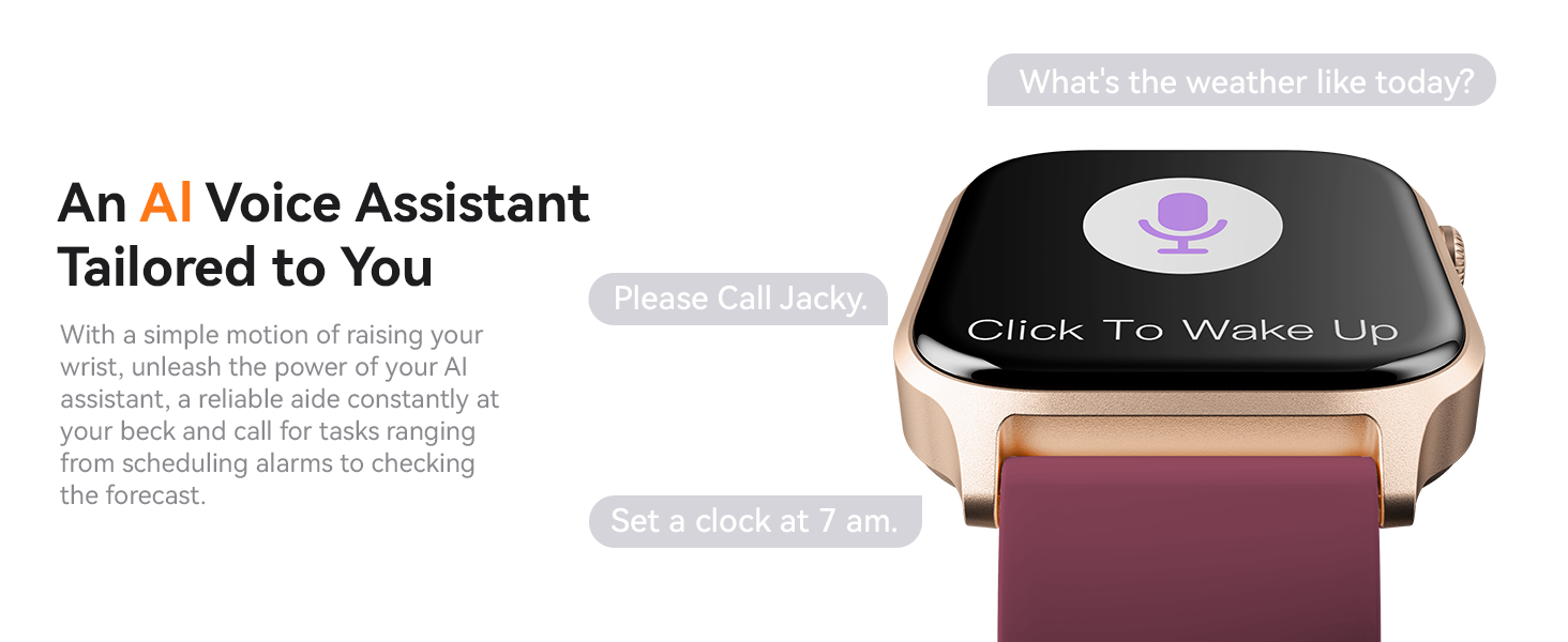 Smart watches for men women- AI Voice Assistant let you can make a voice command to to watch.