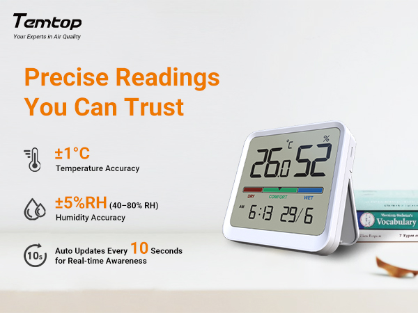 thermometer humidity monitor sensor hygrometer digital temp indoor outdoor T1SE Temtop home baby
