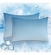 LUXEAR Cooling Pillow Cases, 2 Pack Arc-Chill Q-max>0.5 Gradient Cool Pillowcases for Hair Skin H...