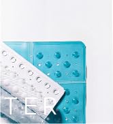 SlipX Solutions 21"x21" Mildew Resistant Non Slip Shower Stall Mat, White | Soft Durable Rubber U...
