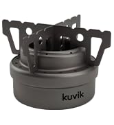 Kuvik Titanium Alcohol Stove - Ultralight and Compact Stove for Backpacking, Camping, and Survival