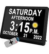 11.5 Inch Ultra Large Digital Clock with 19 Alarms & Custom Reminders, Auto DST & Dimming Clock f...