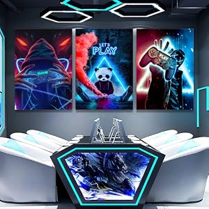 Game room decor video game theme wall art