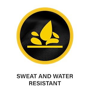 sweat and water resistant
