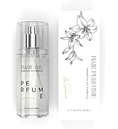 Hair Perfume Oil for Women (Lily Sandalwood), Argan Oil Heat Protection Spray for Dry, Damaged, F...
