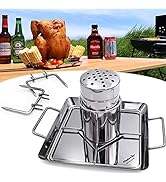 Meykers Beer Can Chicken Holder Stand - Vertical Roaster for Grill Smoker Oven - Stainless Steel ...